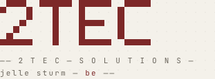 Mobile 2TEC banner — pure CSS Grid, no fonts